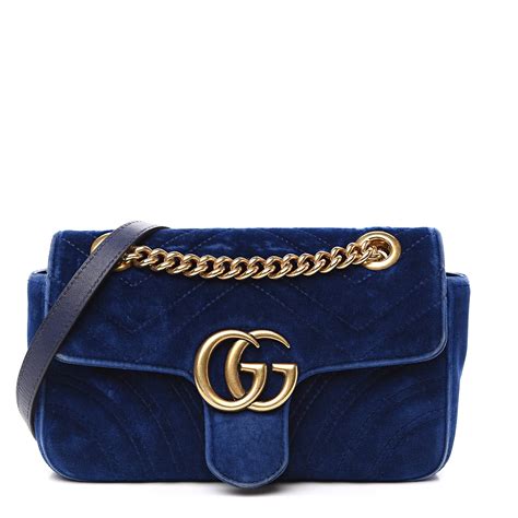 gucci backpack velvet blue|gucci velvet marmont mini.